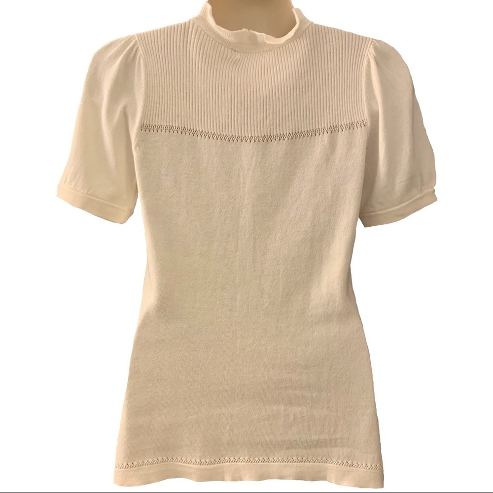 JUICY Couture Cream Ruffle Cotton Top Juniors 14 - Picture 3 of 6
